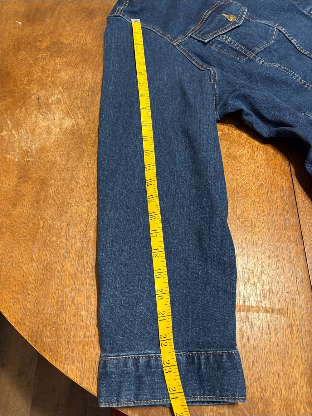 NWOT Woman Within Dark Blue Denim Jacket with Button Front 4X - Picture 11 of 14